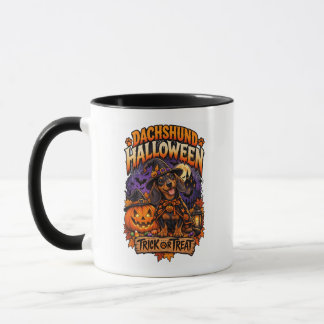 Tasse de la fête d'Halloween pour teckel