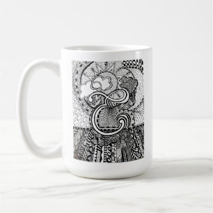 Tasse de la lettre E, art par la tasse de café