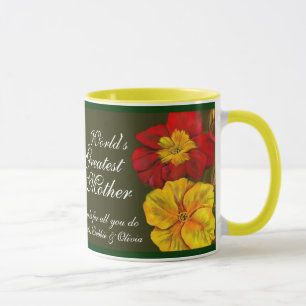 Tasse de la mère du monde floral d'art de