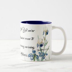 Tasse de la pitié d'iris des dieux bleus de jardin