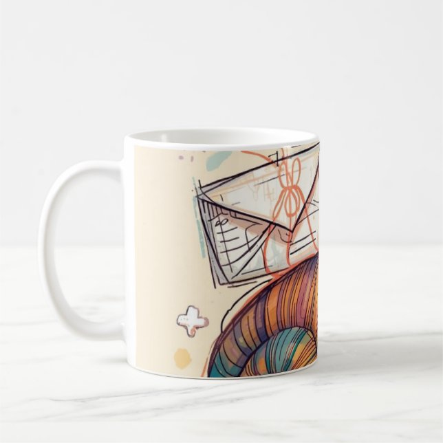 Tasse de la Poste Courrier Escargot Heureux (Gauche)
