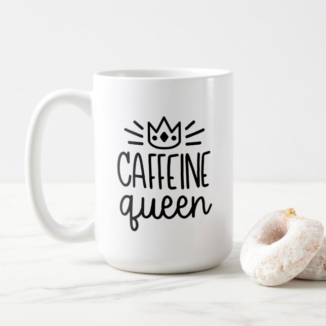 Tasse de la reine 15oz de caféine (Avec donut)