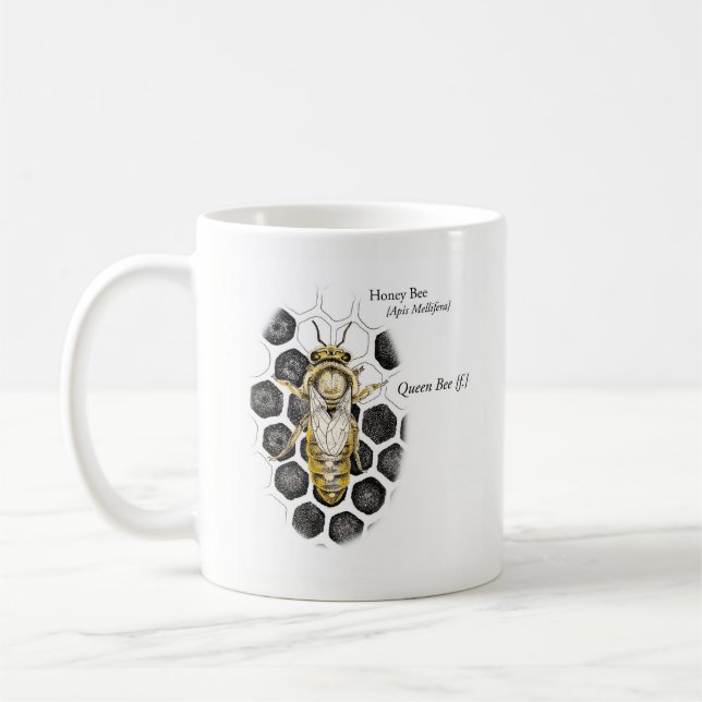 Tasse de la Reine d'abeille de miel de MABA (Gauche)