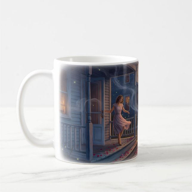 Tasse de la route orageuse quittant au crépuscule  (Gauche)