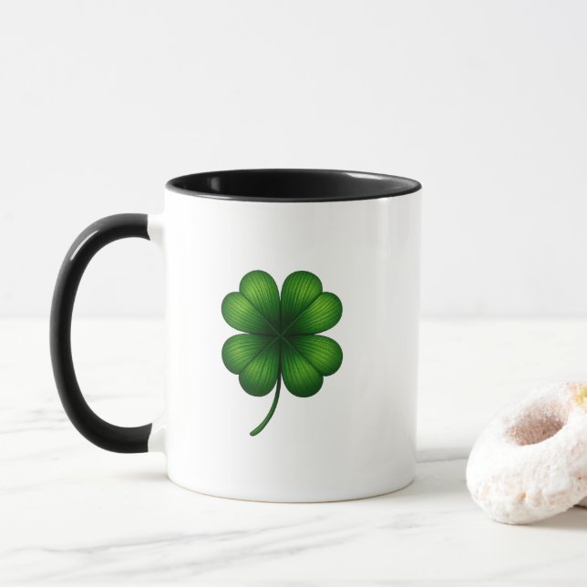 Tasse de la Saint-Patrick Shamrock Chanceux (Avec donut)
