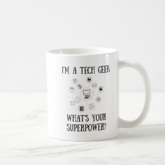 Tasse de la superpuissance de geek de technologie