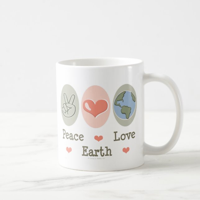 Tasse de la terre d'amour de paix (Droite)
