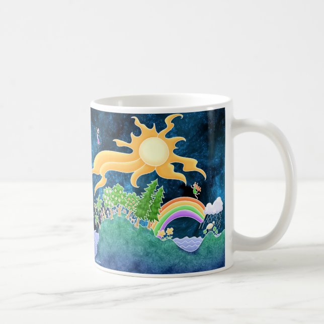 Tasse de la terre - forêt d'arc-en-ciel (Droite)