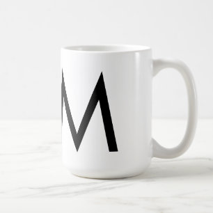Tasse de la typographie "M" de Futura