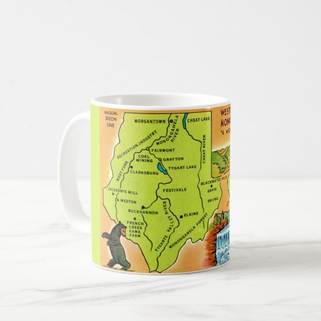 Tasse de la vallée Monongahela de Virginie-Occiden (Devant gauche)