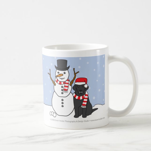 Tasse de Labrador et de bonhomme de neige (Droite)