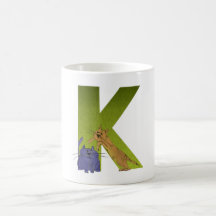 Tasse de l'alphabet K de chat