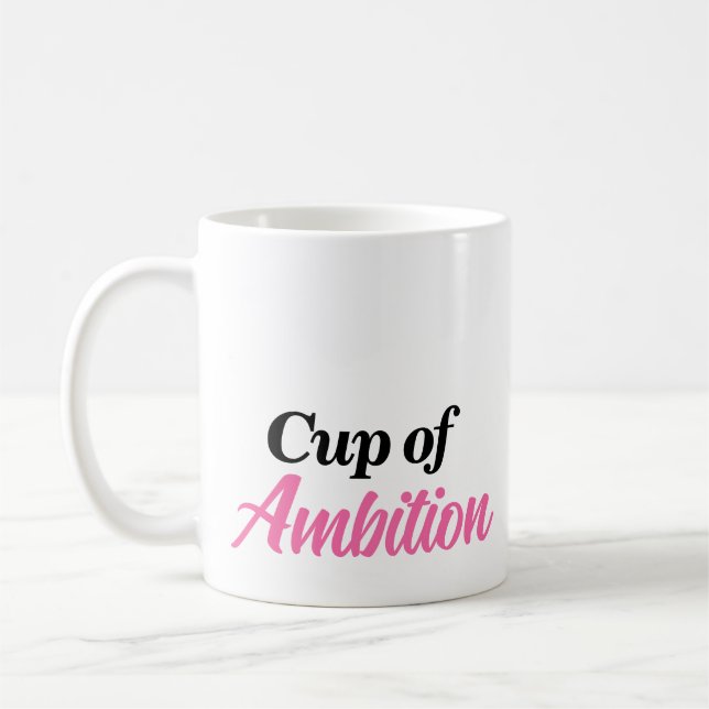 Tasse de l'ambition de nom personnalisé style mode (Gauche)
