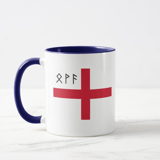 Tasse de l'Angleterre - drapeau avec les runes (Gauche)