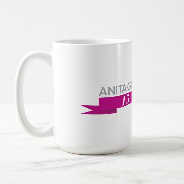 Tasse de l'anniversaire d'Anita 15ème - grande (Gauche)