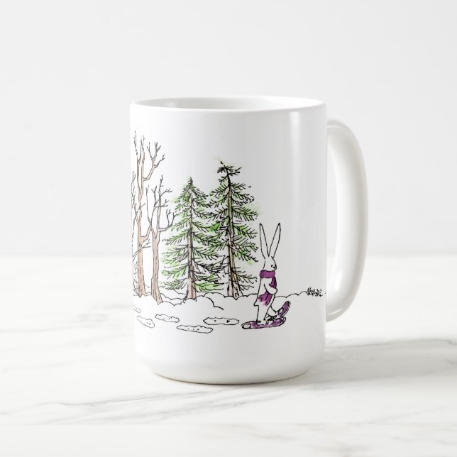 Tasse de lapin de Snowshoeing (Devant droit)