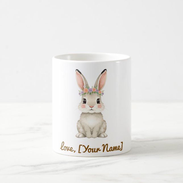 Tasse de lapin mignon cadeau pour maman (Centre)
