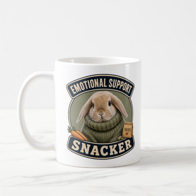 Tasse de Lapin Mignon | Soutien Émotionnel Snackeu (Gauche)