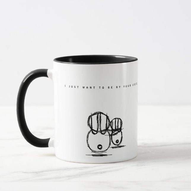 Tasse de lapin pour couple mignon | Être à vos côt (Gauche)
