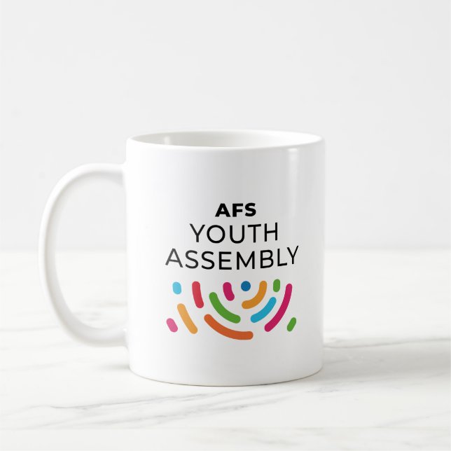 Tasse de l'Assemblée des jeunes de l'AFS (Gauche)
