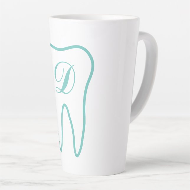 Tasse de latte à logo de dent personnalisé pour de (Angle droit)