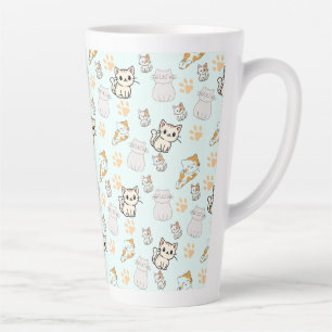 Tasse de Latte à Motif de Chatons et de Pattes Mig