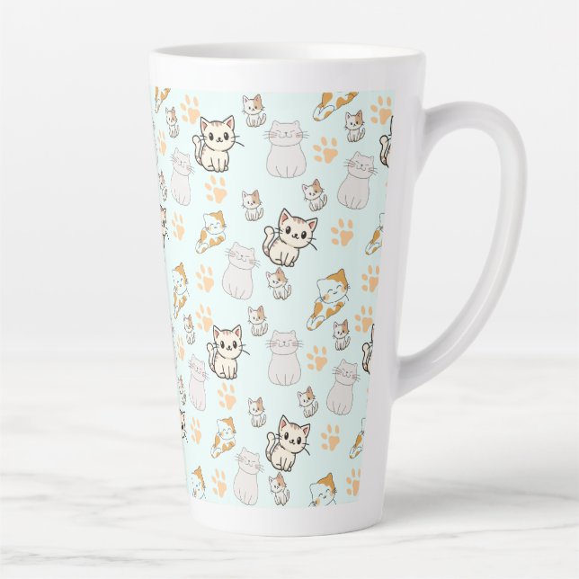 Tasse de Latte à Motif de Chatons et de Pattes Mig (Droite)