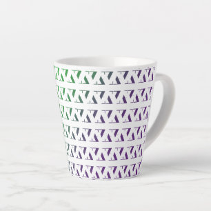 Tasse de latte à motif zig zag 3D