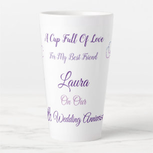 Tasse de latte à personnaliser pour 6ème anniversa