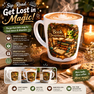 Tasse de Latte Amour de Livre de Dragon Mignon   F
