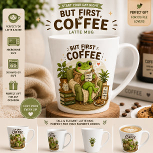 Tasse de Latte Amour du Café Grenouille Mignonne