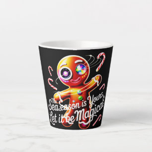 Tasse de Latte au Pain d'Épice Cosmique Magique de