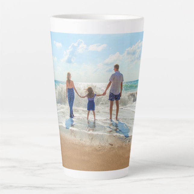 Tasse de Latte avec Votre Photo (Devant)
