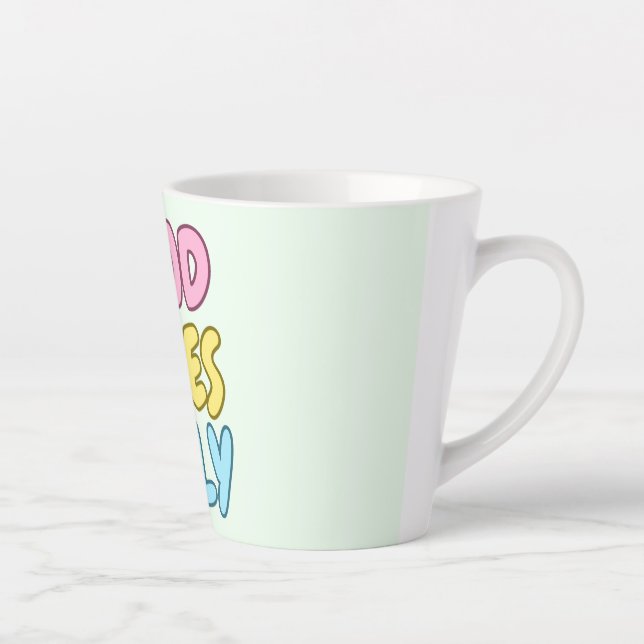 Tasse de latte 'Bonne Vibes Seulement' (Droite)