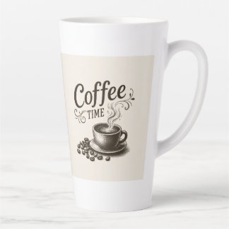 Tasse de latte Café au temps 12 & 17 oz