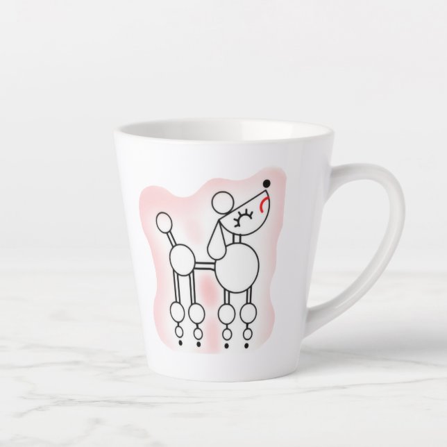 Tasse de latte caniche jouet blanc (Droite)
