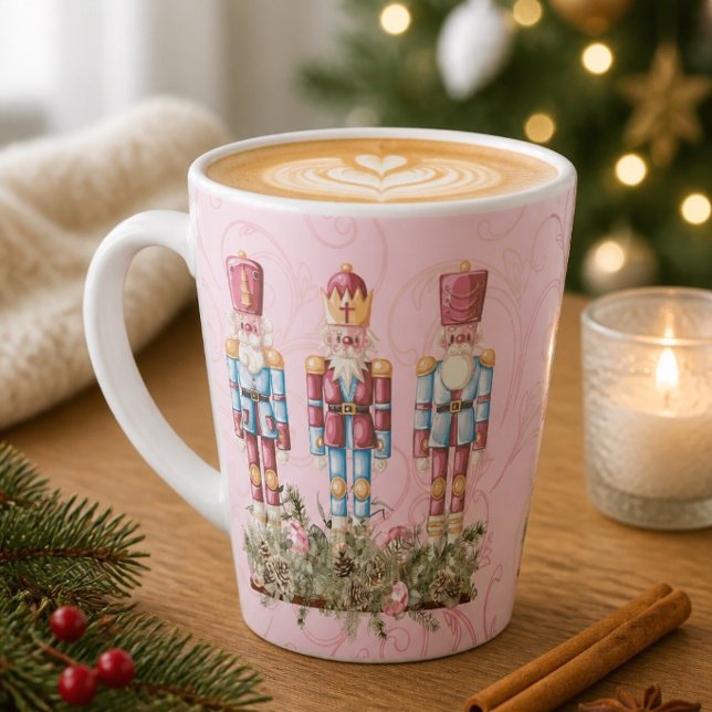Tasse de Latte Casse-Noisette de Noël Rose (Créateur téléchargé)