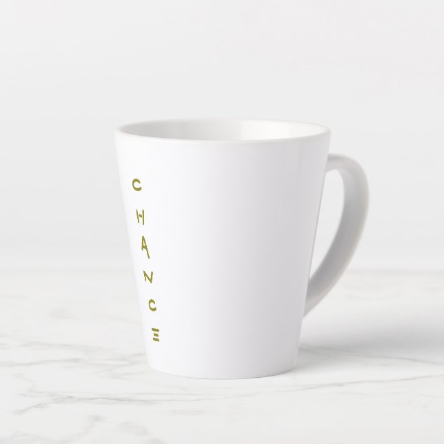 Tasse de latte Chance (Angle droit)