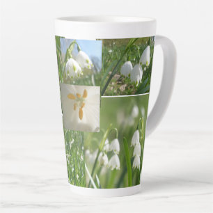 Tasse de Latte Collage Flocons de Neige d'Été