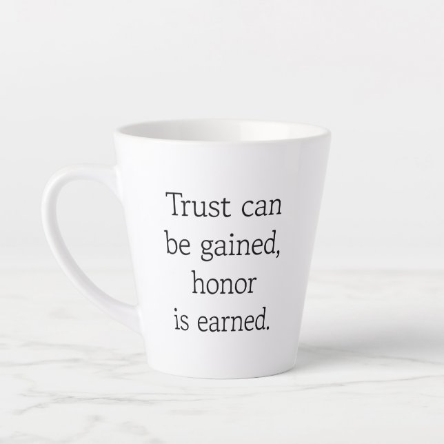 Tasse de latte Confiance & Honneur (Gauche)