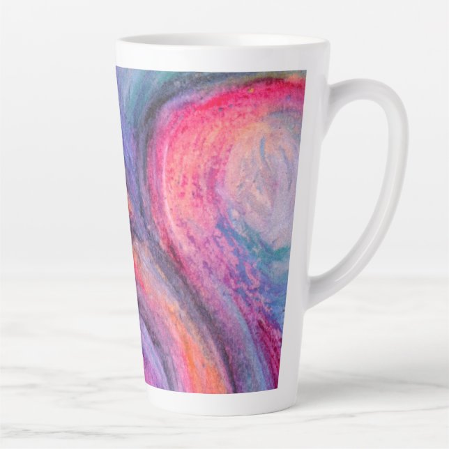 Tasse de latte d'art abstrait (Droite)