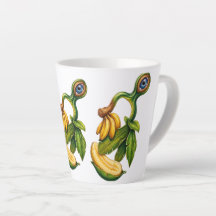 Tasse de latte d'art abstrait surréaliste