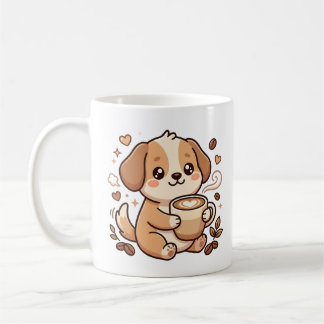 Tasse de latte de chien Kawaii
