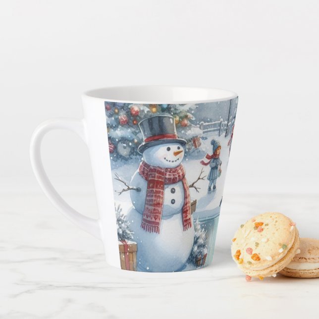 Tasse de Latte de Noël pour Enfants et Showman Rét (En situation)