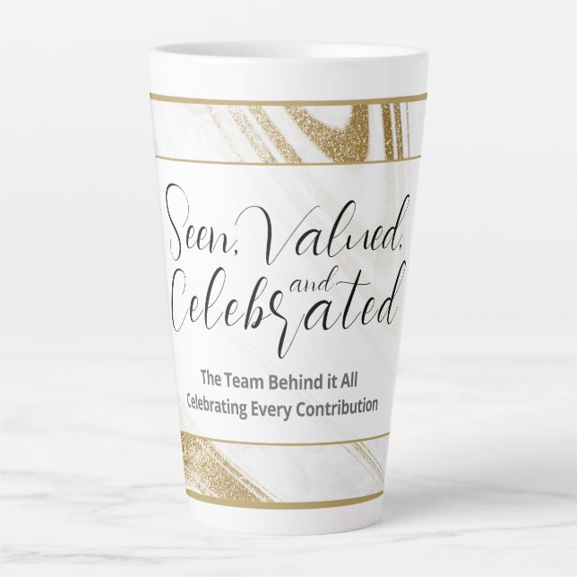 Tasse de Latte de Reconnaissance | Cadeau d'événem (Devant)