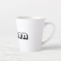 Tasse de latte de texte de couleur noire pour femm