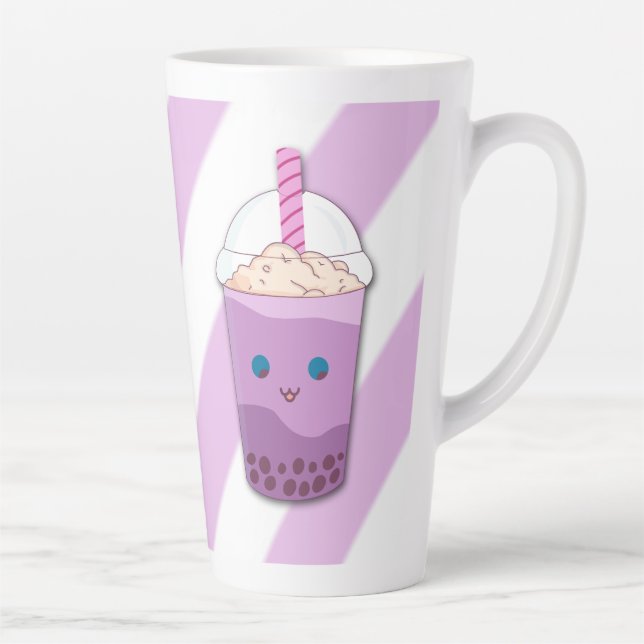 Tasse de latte de thé aux perles (journal assorti  (Droite)