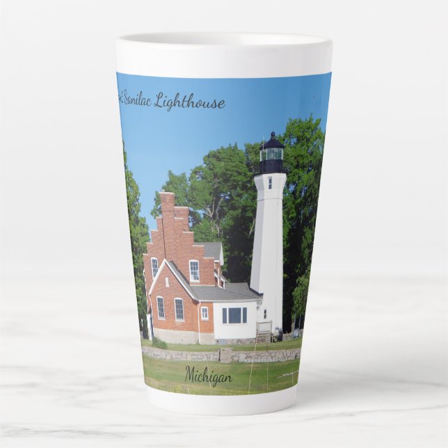 Tasse de latte du phare de Port Sanilac (Devant)