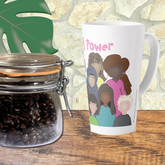 Tasse de Latte Féministe Girl Power (Créateur téléchargé)