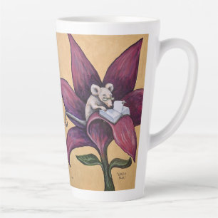 Tasse de latte Fleur de lecture